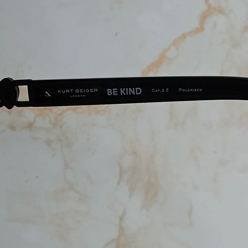 Kurt Geiger Black Square Polarized Sunglasses New